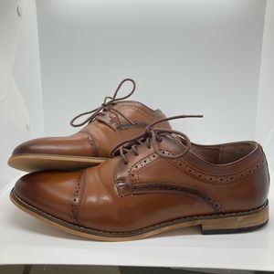 Men’s Stacy Adams Dickinson Cap Toe Oxford Lace Up Shoe- Brown Size 7